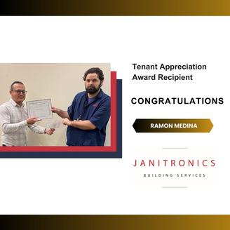 Janitronics Building Services Congratulates Ramon Medina