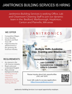 Janitronics Building Services is looking for talented new team members