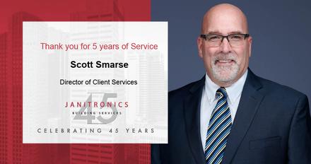 Janitronics Building Services Congratulates Scott Smarse for 5 Years of Service
