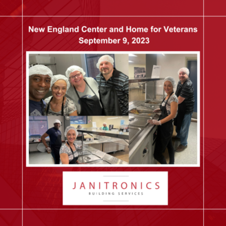 Janitronics Building Services Volunteers at New England Center and Home for Veterans again
