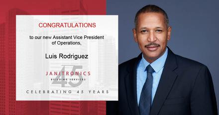 Janitronics is Pleased to Announce the Promotion of Luis Rodriguez