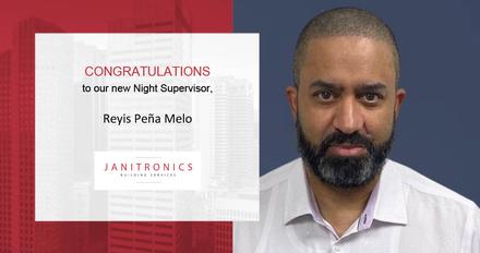 Janitronics Building Services Congratulates Reyis Peña Melo