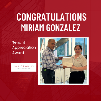 Janitronics Building Services Congratulates Miriam Gonzalez