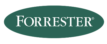 Forrester white and green logo