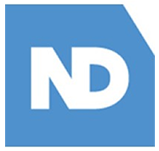 ND blue and white logo