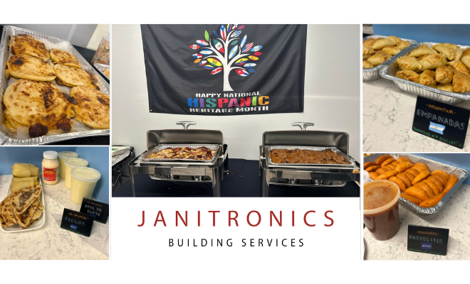Janitronics employee food contributions from Hispanic Heritage Month